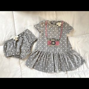 KATE SPADE BABY SET (18 mths) grey,pink, silver